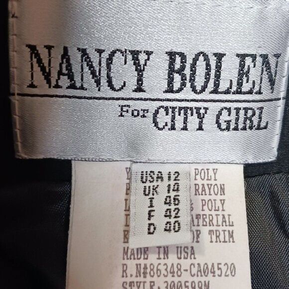 Vintage Nancy Bolen For City Girl Women's size 12 Aztec Motif Cardigan - Picture 7 of 11